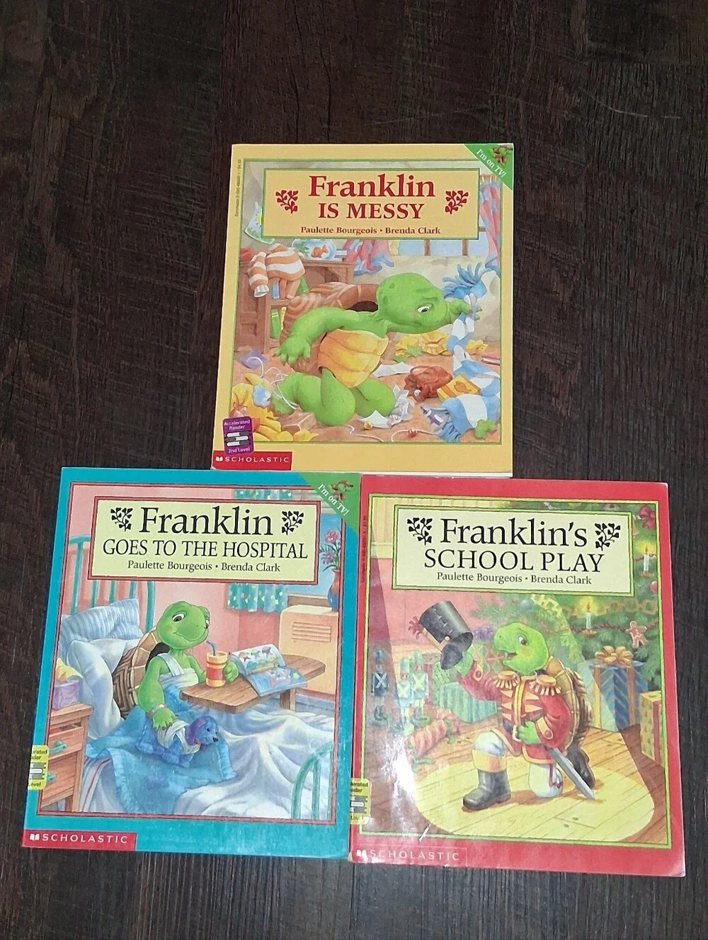Scholastic Franklin Book Set - Green, Yellow, Blue, Red Covers